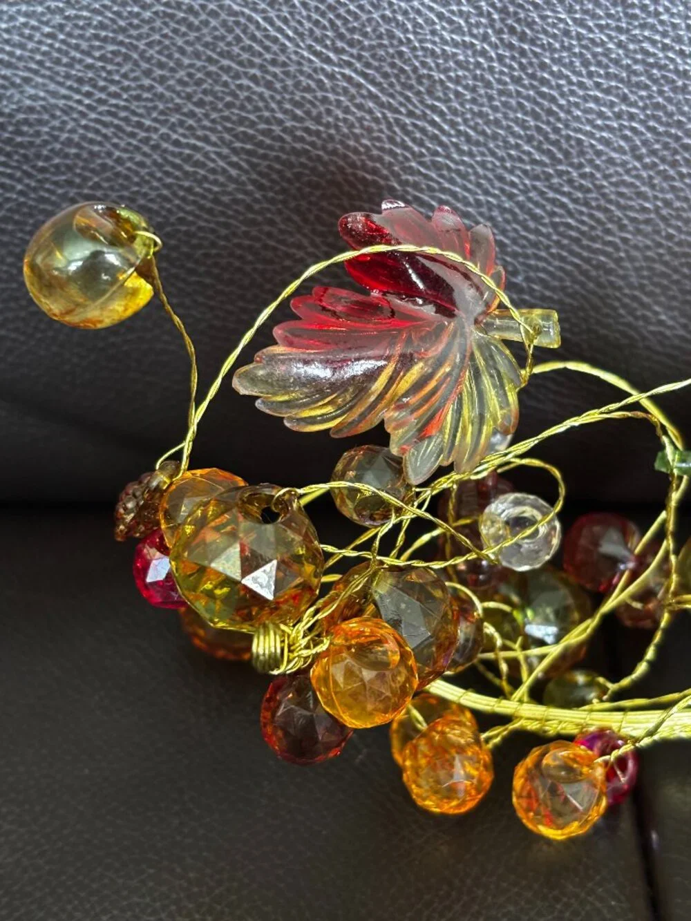 Valerie Parr Hill 4’ Beaded & Jeweled Autumn Garland